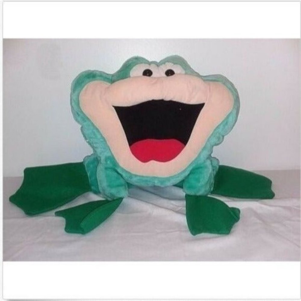 Large Frog PILLOW Plush 29" Stuffed Animal Big Green Pet Cushion Comic Cartoon